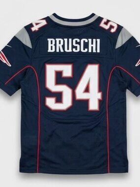 New England Patriots BRUSCHI Nike SEWN Football NFL Jersey Shirt On Field Men 40